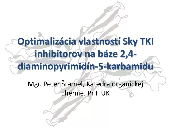 optimaliz cia vlastnost sky tki inhib torov na b ze 2 4 diaminopyrimid n 5 karbamidu