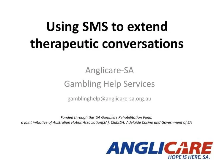 using sms to extend therapeutic conversations