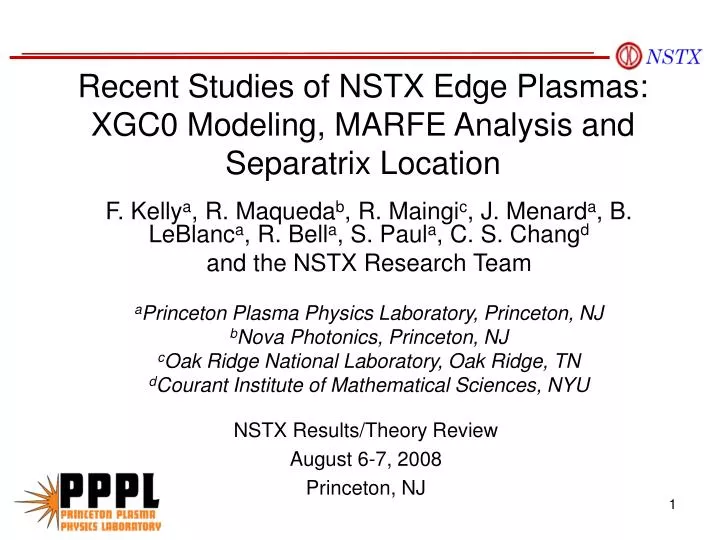 recent studies of nstx edge plasmas xgc0 modeling marfe analysis and separatrix location