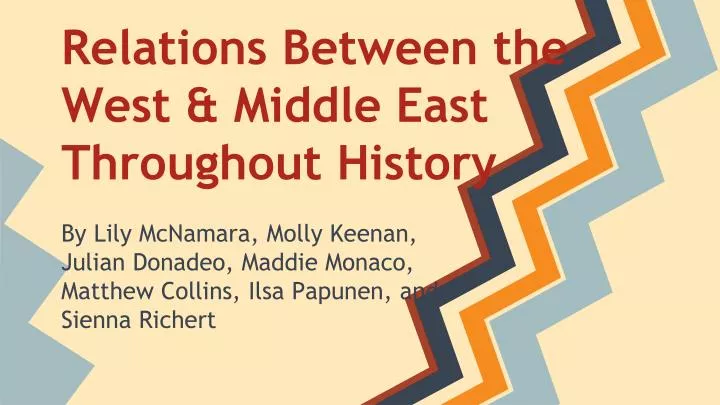 relations between the west middle east throughout history