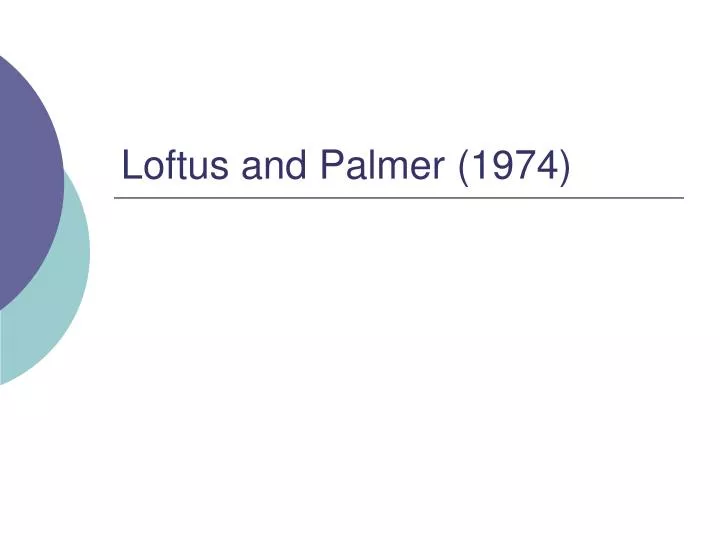 loftus and palmer 1974