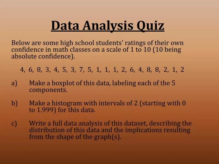 presentation of data quiz