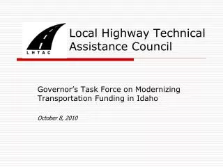 Local Highway Technical Assistance Council
