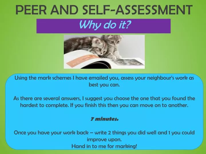 peer and self assessment