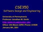 CSE350 Software Design and Engineering - slide 1