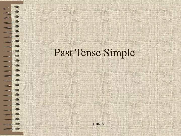 past tense simple