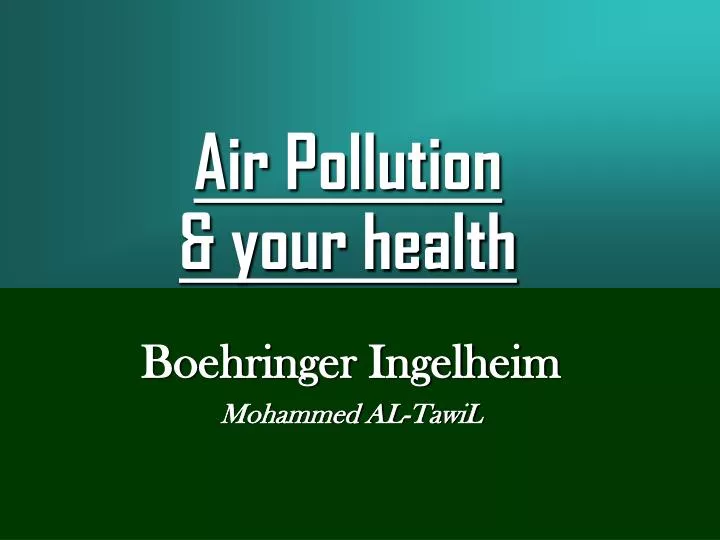 air pollution your health