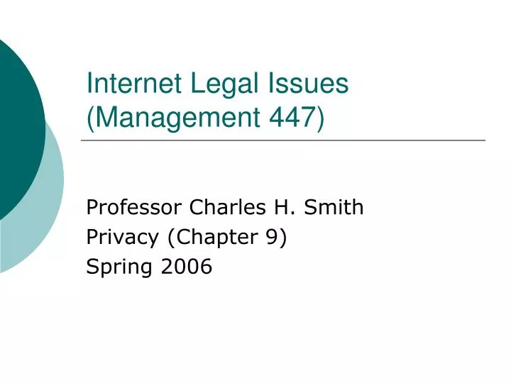 internet legal issues management 447