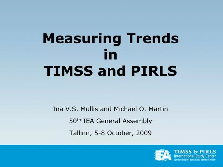 measuring trends in timss and pirls