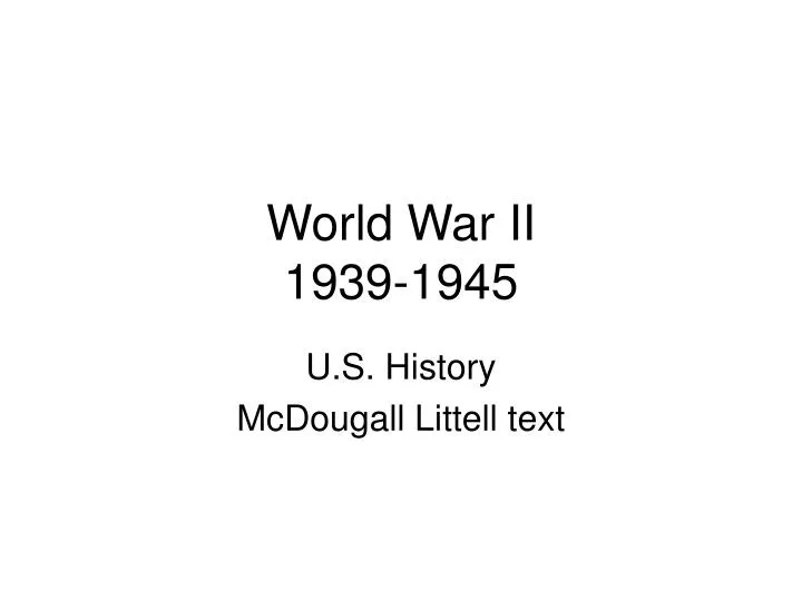 world war ii 1939 1945