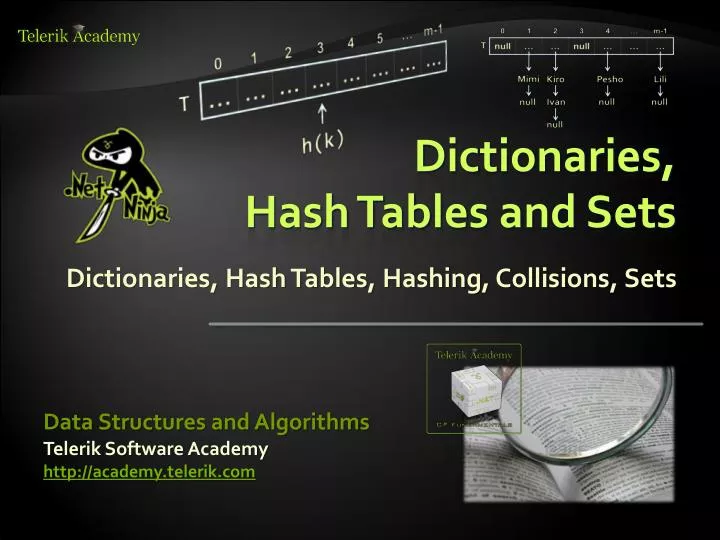 dictionaries hash tables and sets