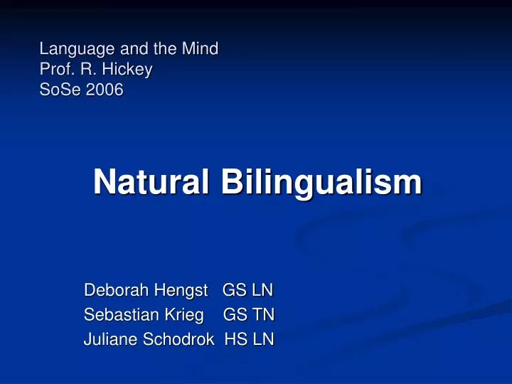 language and the mind prof r hickey sose 2006