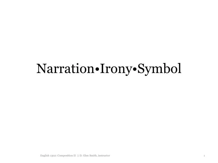 narration irony symbol