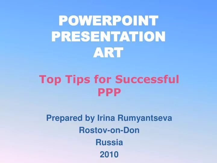 powerpoint presentation art