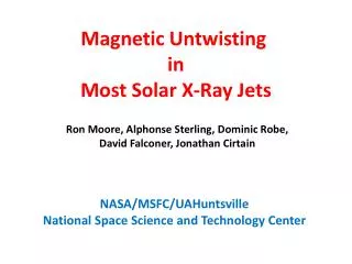 Magnetic Untwisting i n Most Solar X-Ray Jets