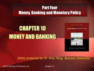 Part Four Money, Banking and Monetary Policy