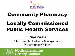Community Pharmacy Locally Commissioned Public Health Services