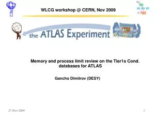 WLCG workshop @ CERN, Nov 2009