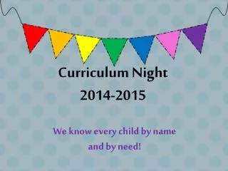 Curriculum Night 2014-2015