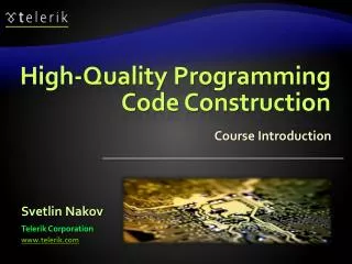 High-Quality Programming Code Construction
