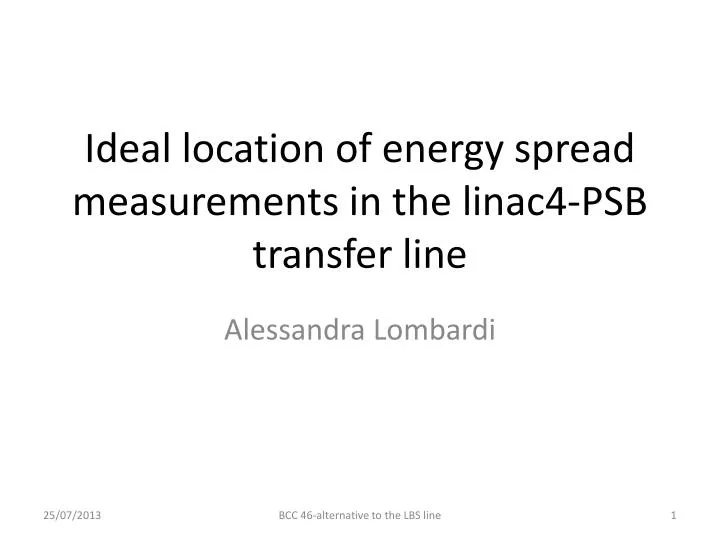 ideal location of energy spread measurements in the linac4 psb transfer line