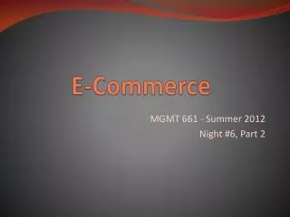 E-Commerce