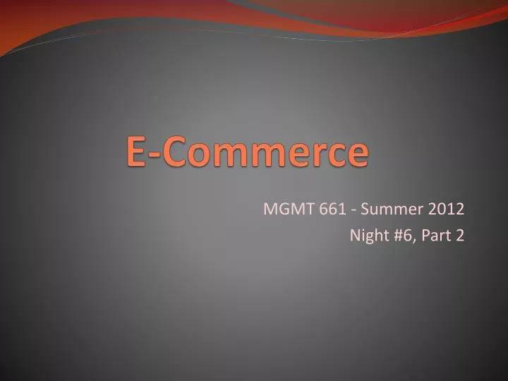 e commerce