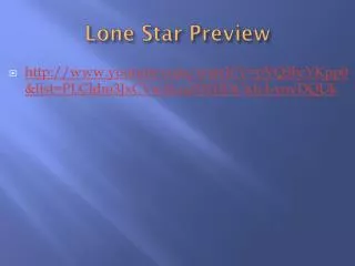 Lone Star Preview