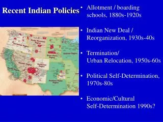Recent Indian Policies