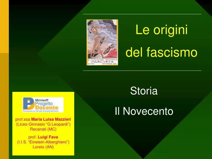 le origini del fascismo