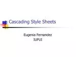 Cascading Style Sheets - slide 1
