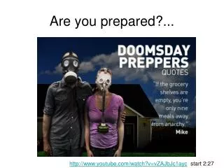 Are you prepared?...