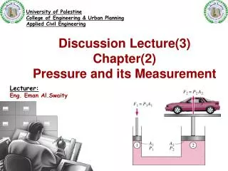 Discussion Lecture(3) Chapter(2) Pressure and its Measurement