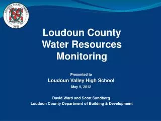 Loudoun County Water Resources Monitoring