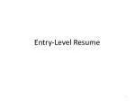 Essential Guide to Crafting Your Entry-Level Resume - slide 1