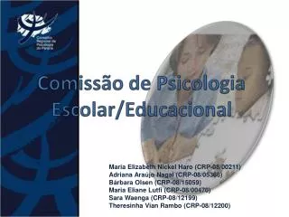 Comissão de Psicologia Escolar/Educacional