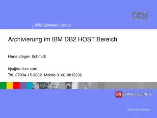 Archivierung im IBM DB2 HOST Bereich