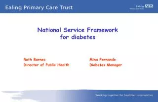 National Service Framework for diabetes