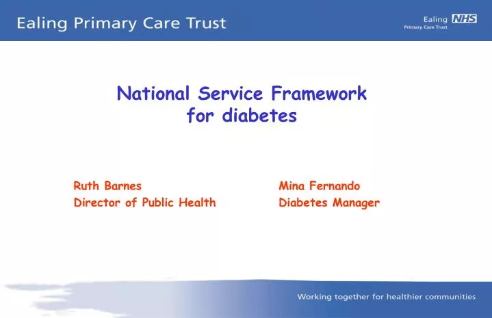 national service framework for diabetes