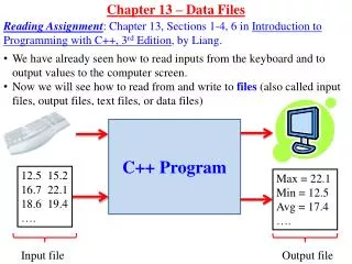 Chapter 13 – Data Files