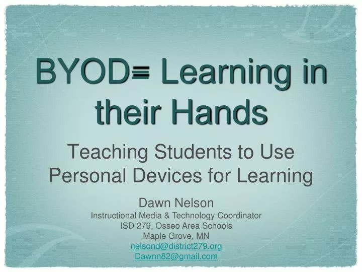byod learning in their hands