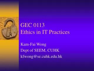 GEC 0113 Ethics in IT Practices