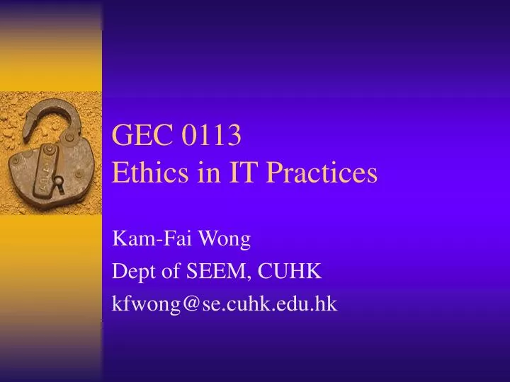 gec 0113 ethics in it practices