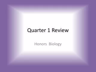 Quarter 1 Review