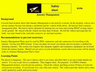 Journey Management Background