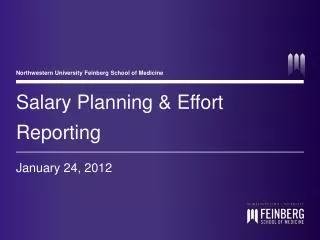 Salary Planning &amp; Effort Reporting