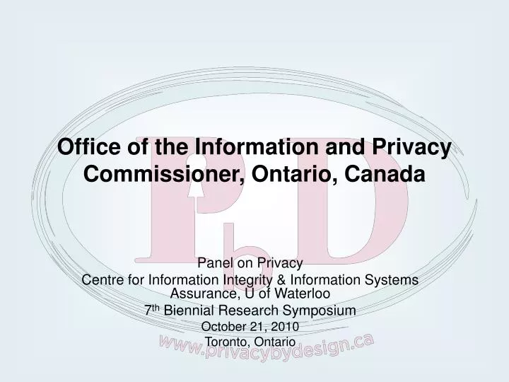 office of the information and privacy commissioner ontario canada