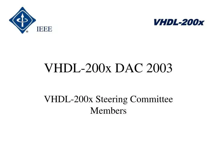 vhdl 200x dac 2003