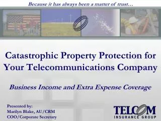 Catastrophic Property Protection for Your Telecommunications Company