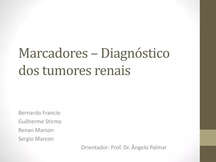 marcadores diagn stico dos tumores renais